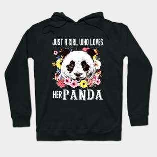 Just A Girl Who Loves Her Panda Animals Cute Daughter Hoodie